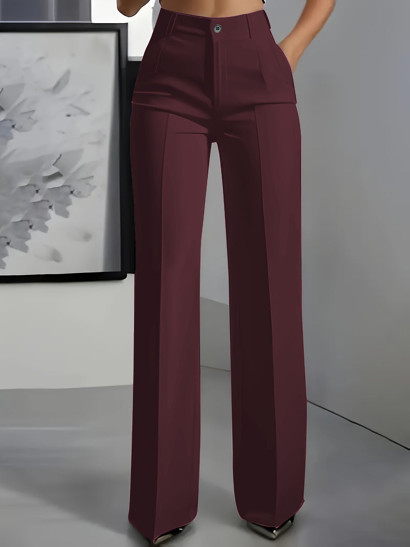 Women's High-Waisted Wide-Leg Trousers