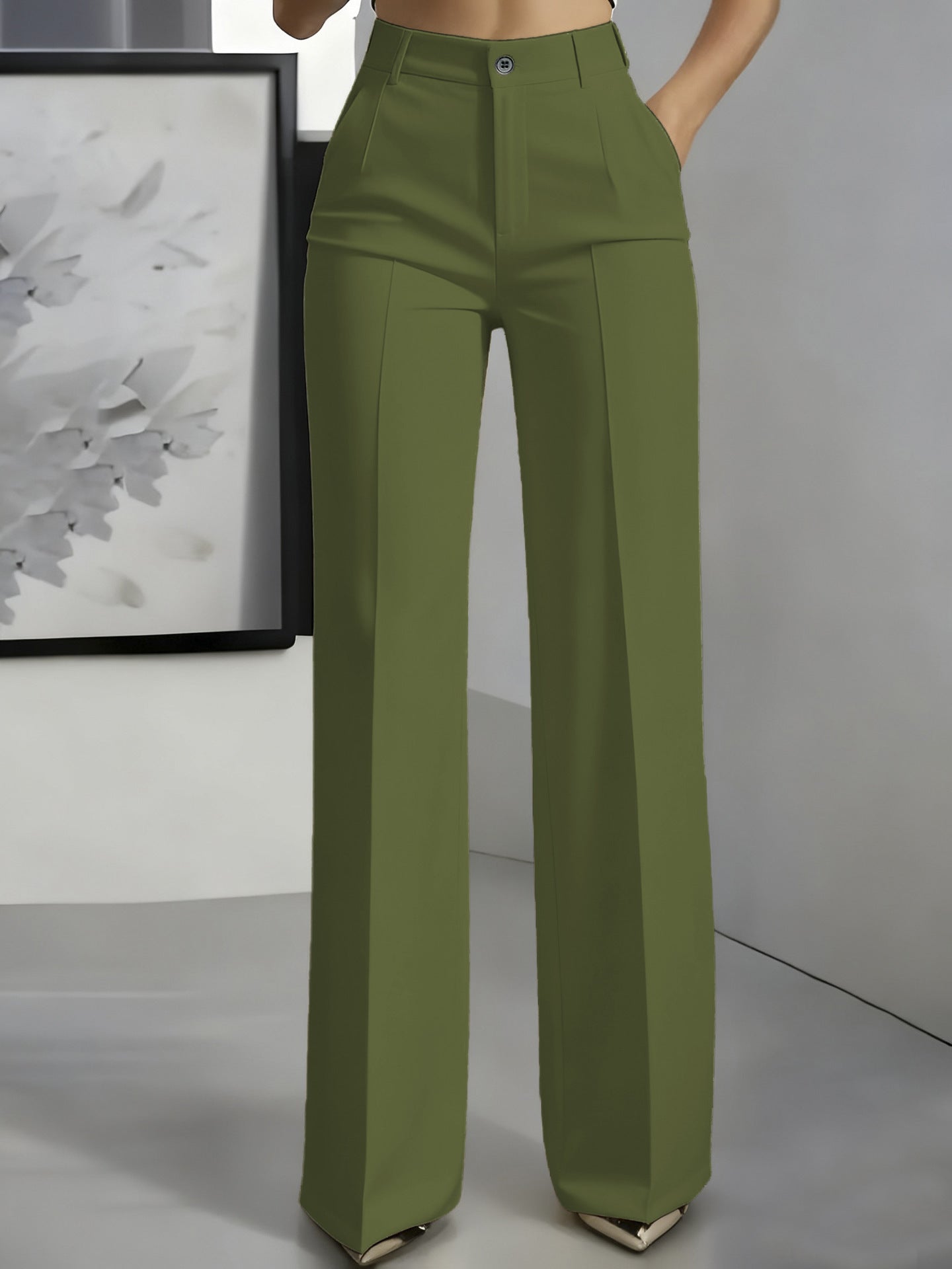 Women's High-Waisted Wide-Leg Trousers
