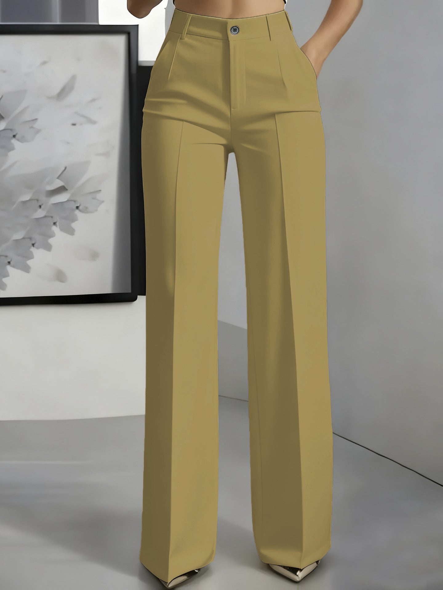 Women's High-Waisted Wide-Leg Trousers