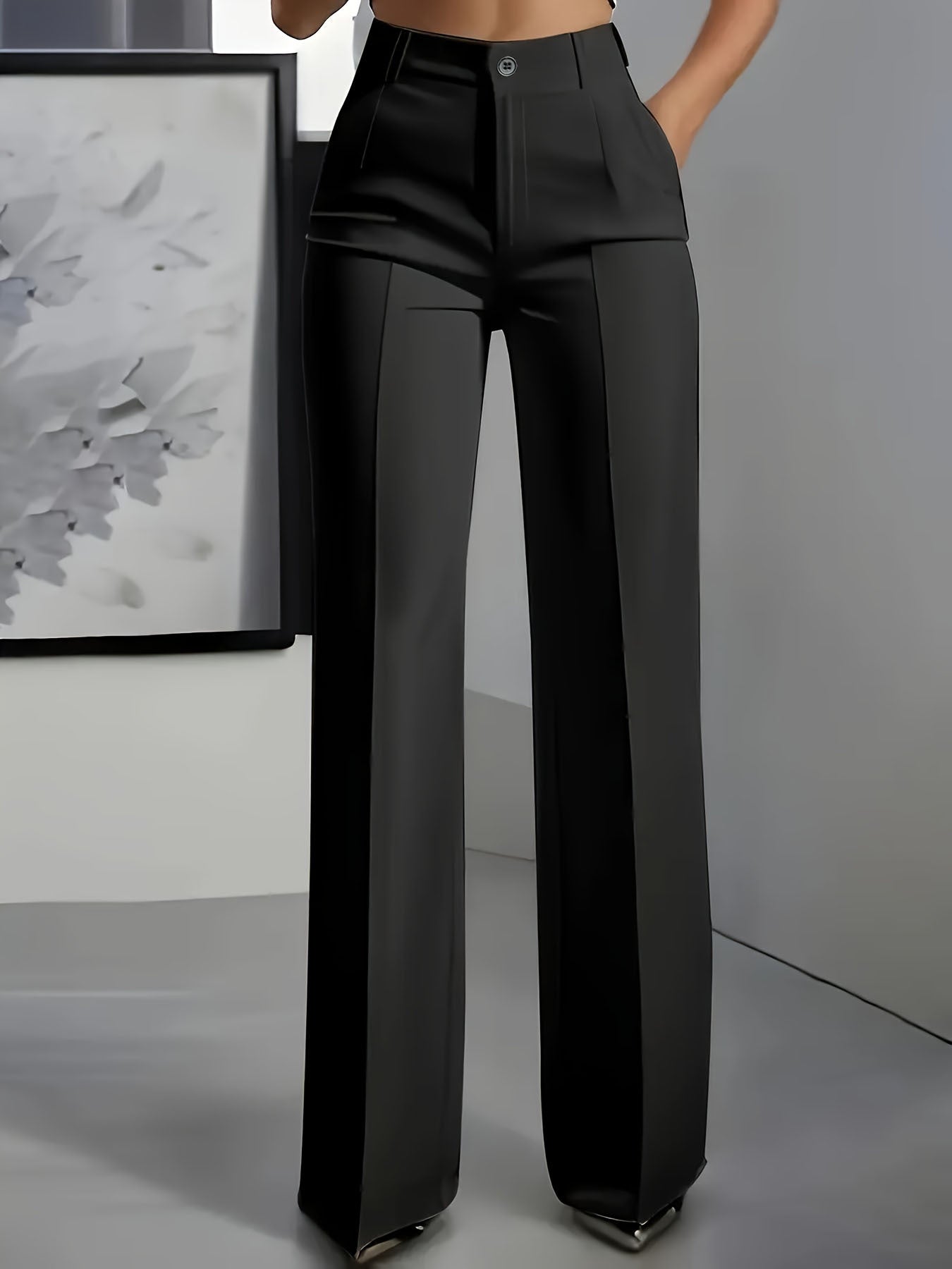 Women's High-Waisted Wide-Leg Trousers