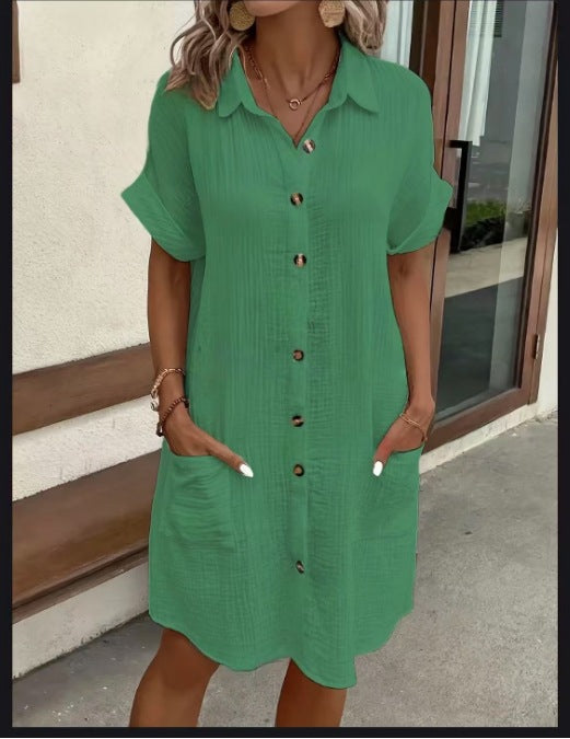 Portofino Casual Midi Shirt Dress