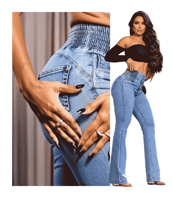 Retro High-Rise Flare Jeans