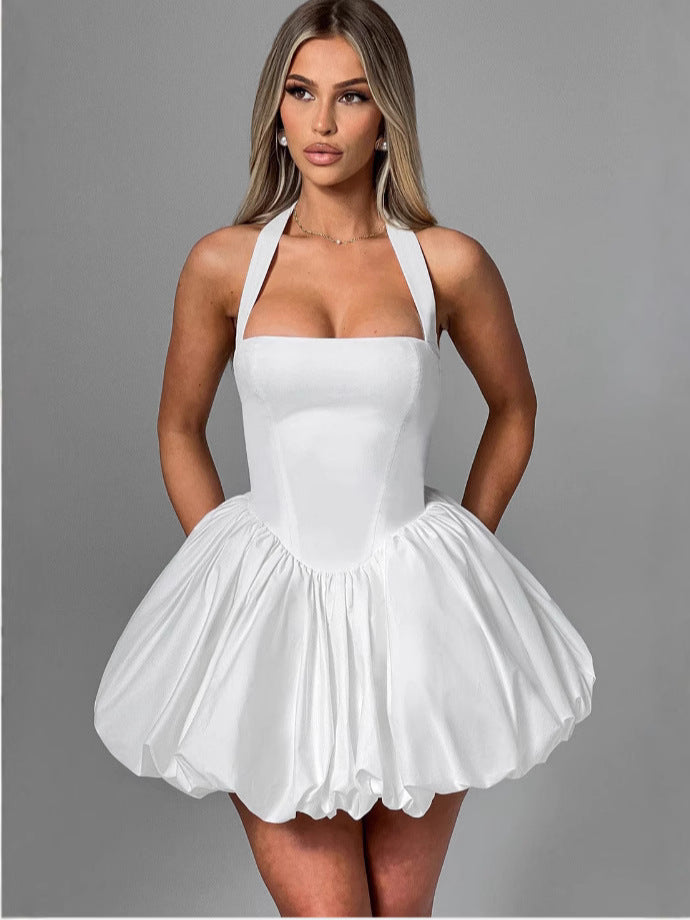 Midnight Classic Halter Mini Dress