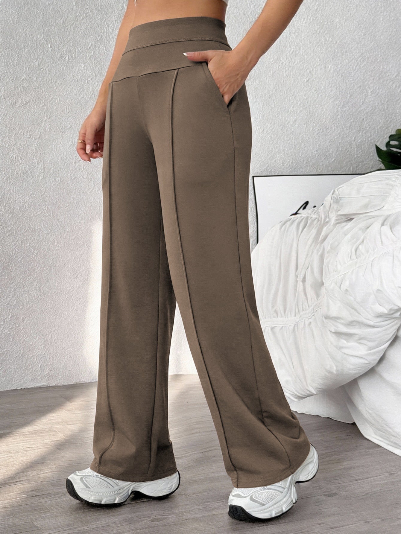 🔥🎁New arrival 66% OFF💕Women's Plain Loose Straight Leg Pants