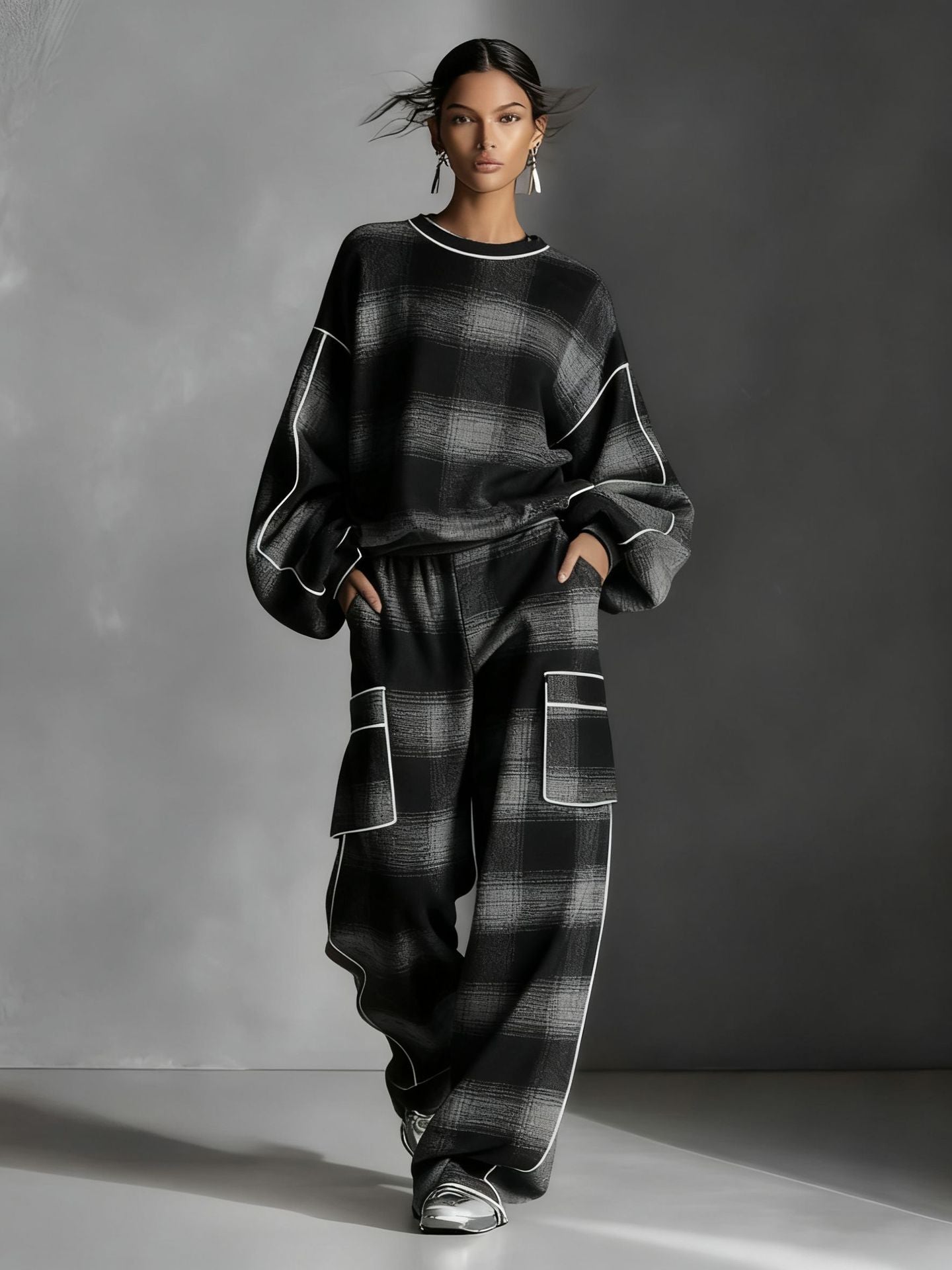 Cozy Graphic Comfort Two-Piece Lounge Set