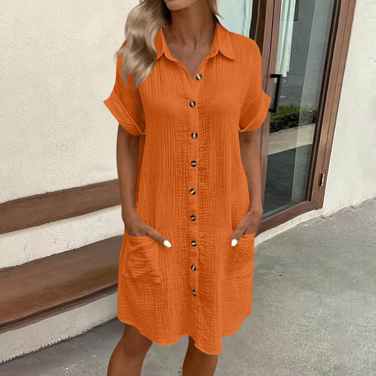 Portofino Casual Midi Shirt Dress