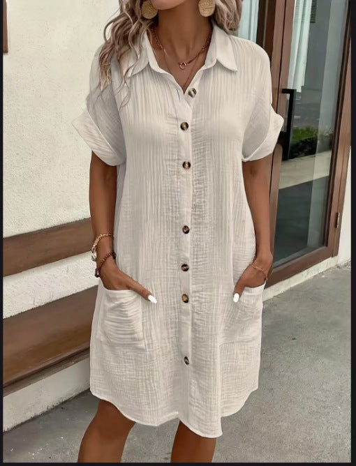 Portofino Casual Midi Shirt Dress