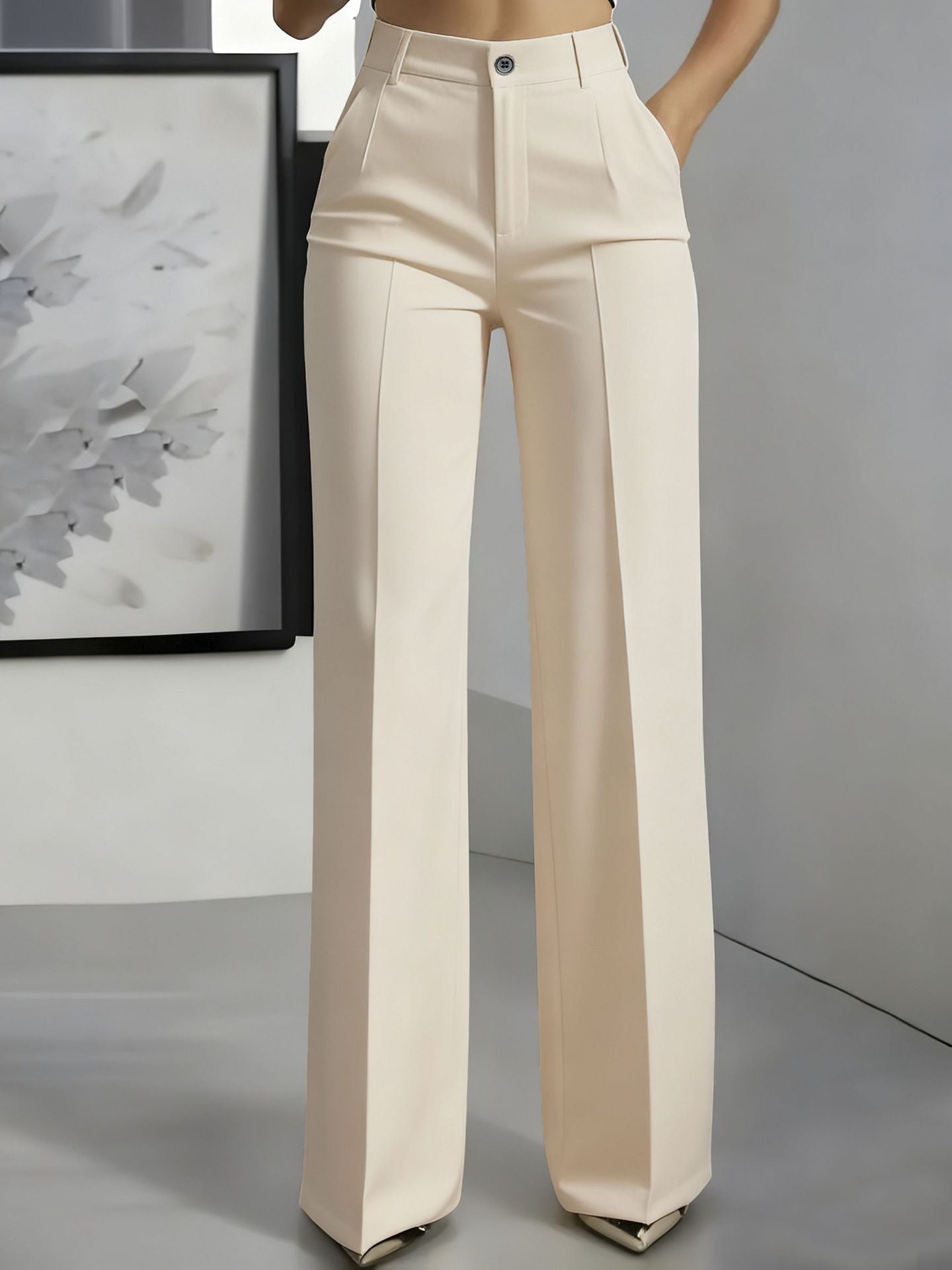 Women's High-Waisted Wide-Leg Trousers
