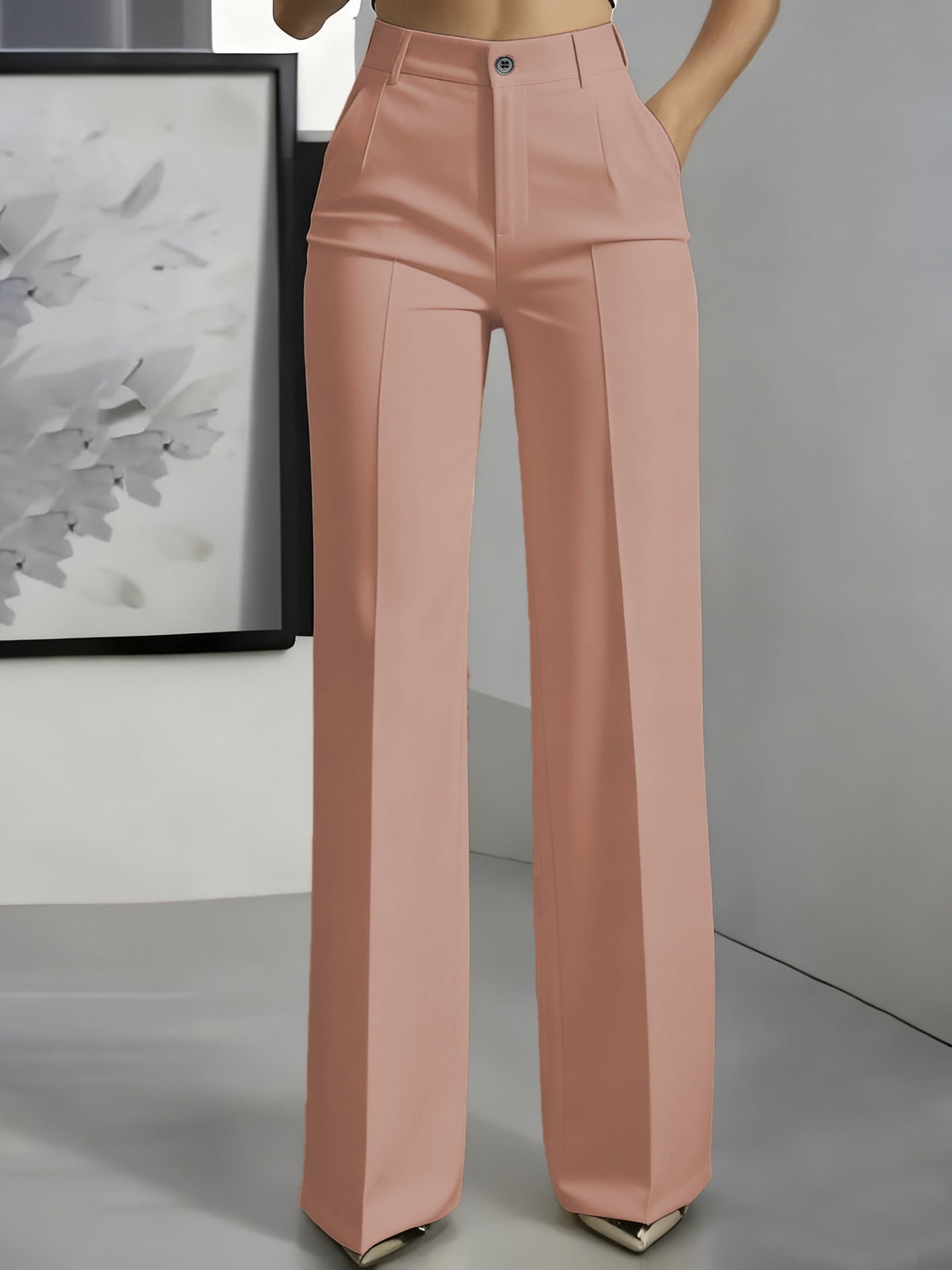 Women's High-Waisted Wide-Leg Trousers