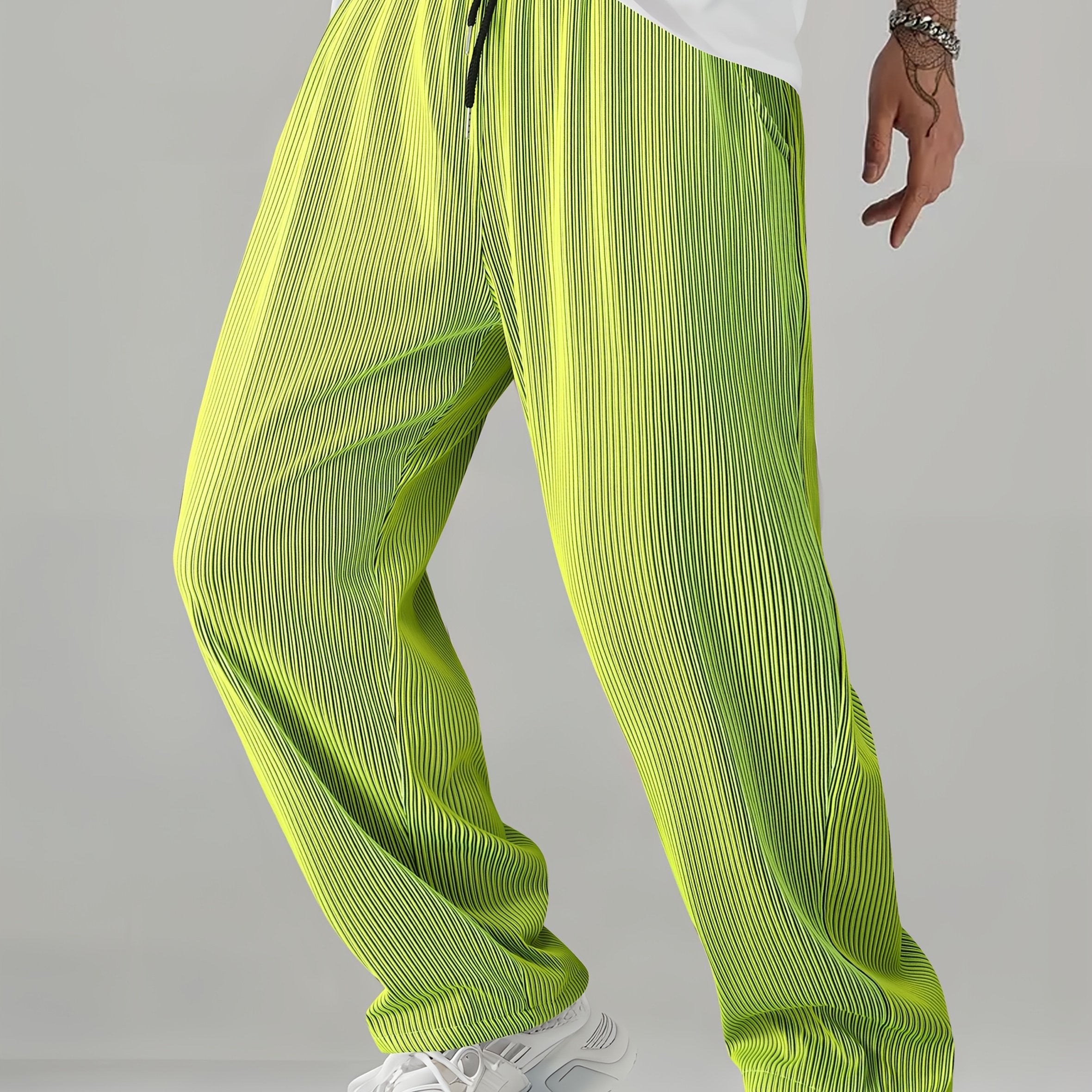 Cationic Fluid Relaxed Fit Striped Pants