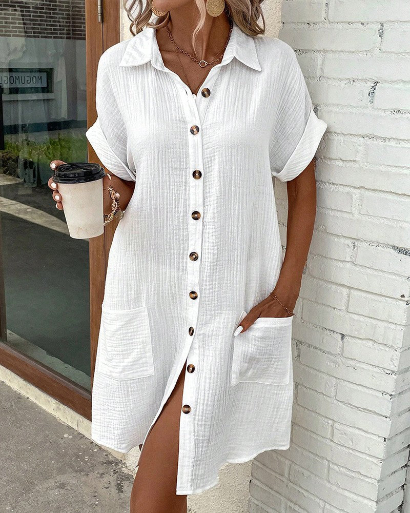Portofino Casual Midi Shirt Dress