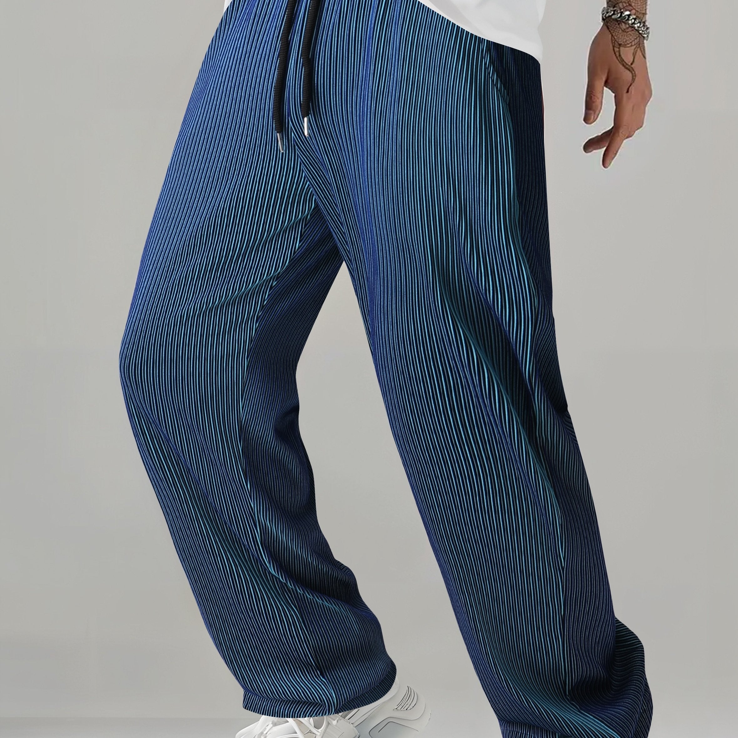 Cationic Fluid Relaxed Fit Striped Pants
