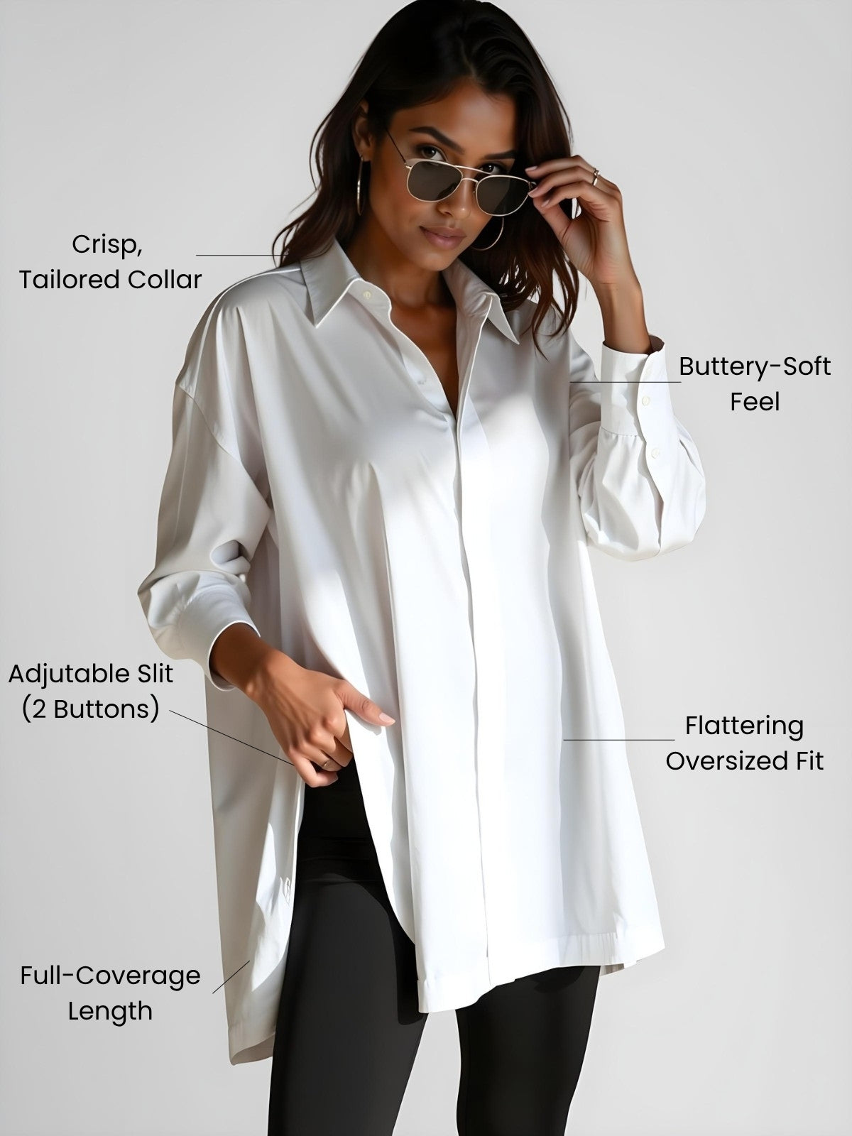 Flowy Button-Up Shirt Dress