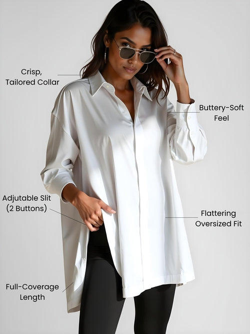Flowy Button-Up Shirt Dress