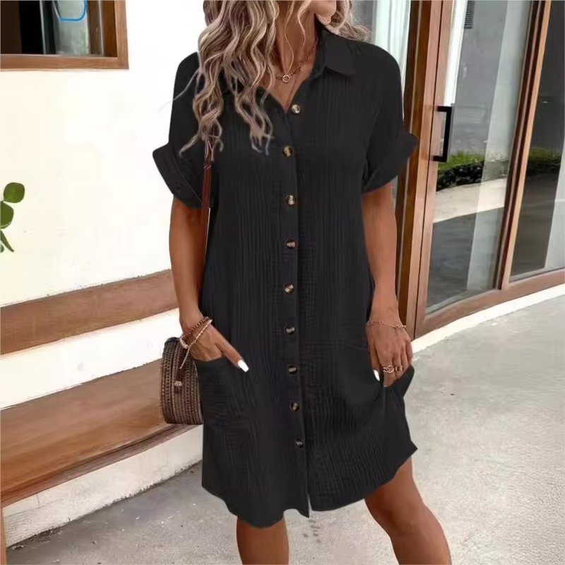 Portofino Casual Midi Shirt Dress