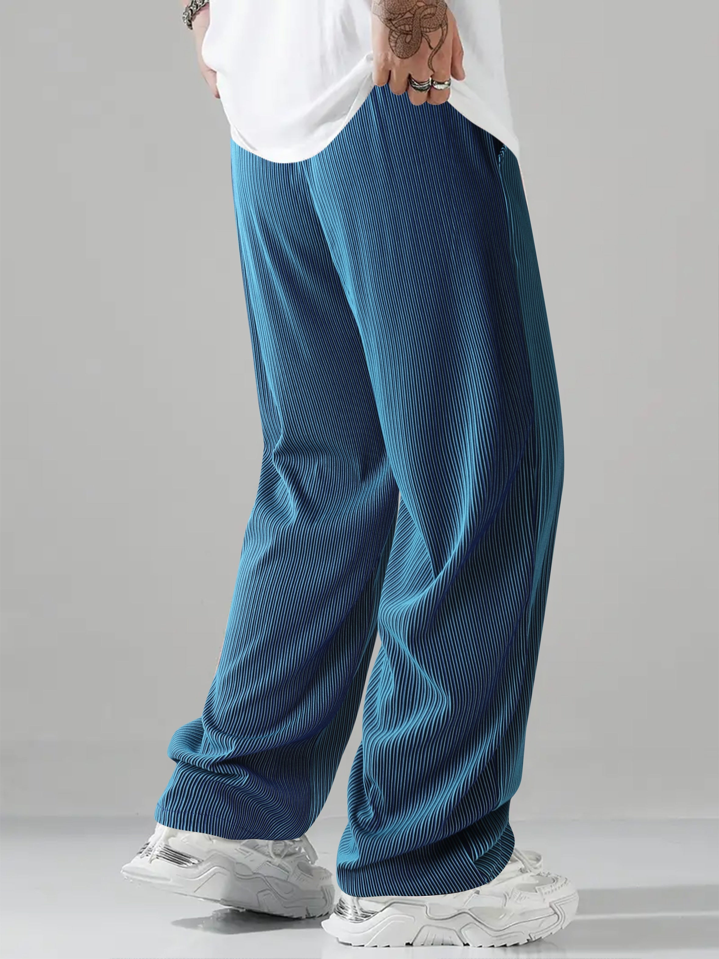 Cationic Fluid Relaxed Fit Striped Pants
