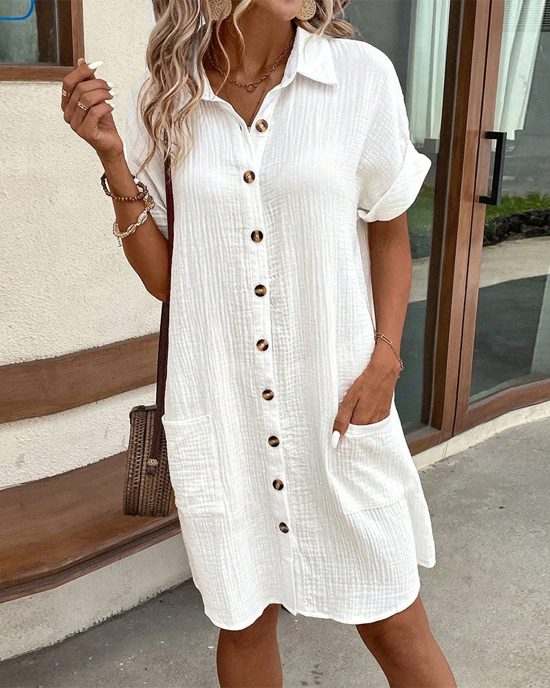 Portofino Casual Midi Shirt Dress