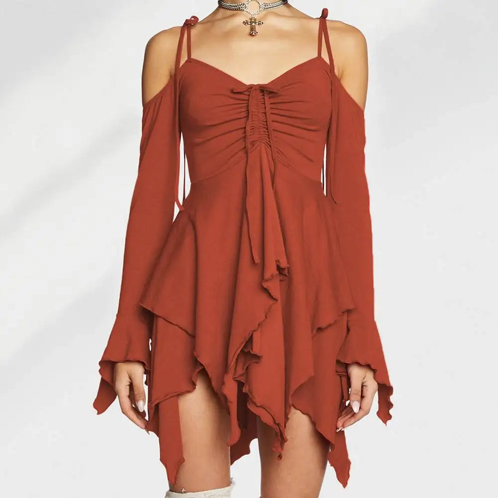 🔥 50% OFF 🖤 Midnight Siren Asymmetry Dress