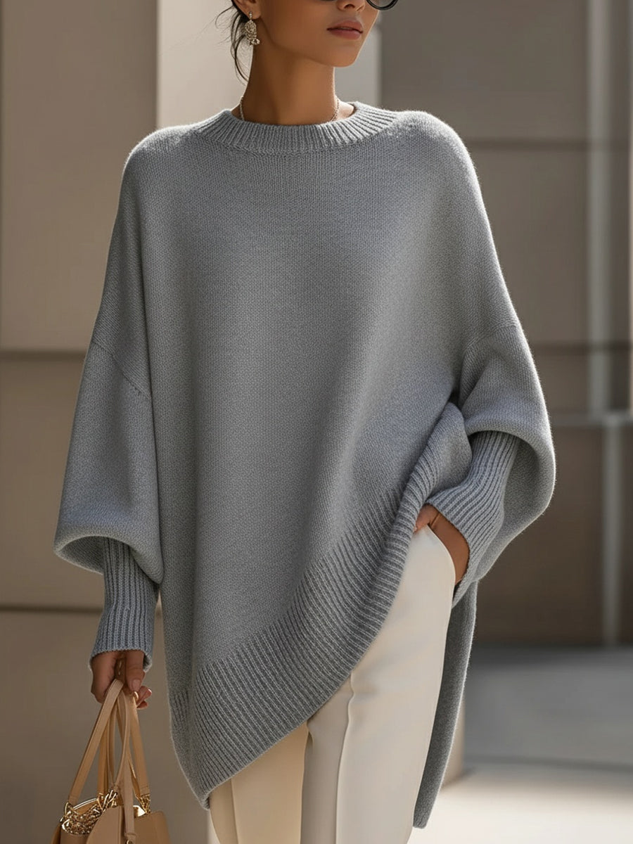 Sophisticated Wool Blend Sweater - Versatile & Comfortable