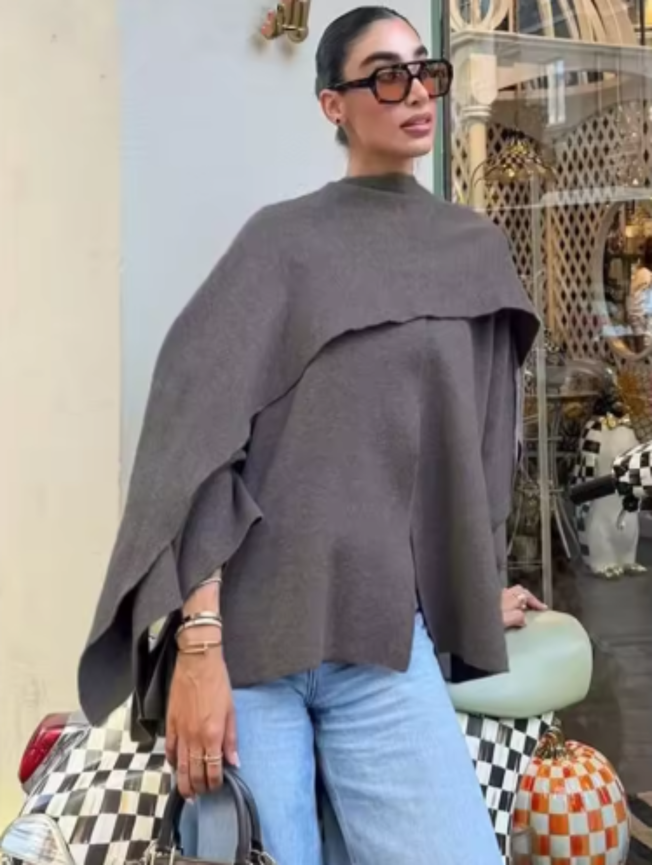 Asymmetric Scarf Cape