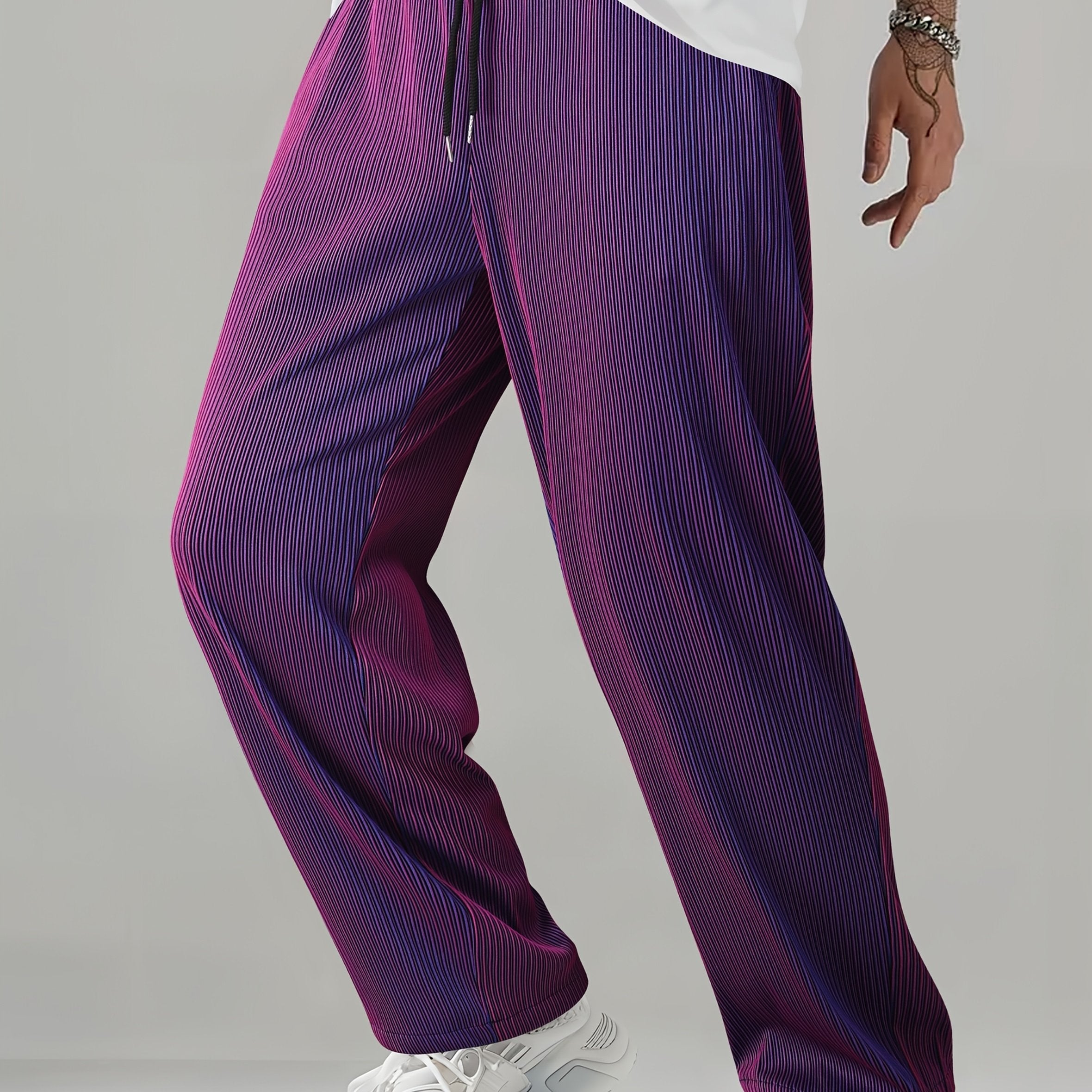 Cationic Fluid Relaxed Fit Striped Pants
