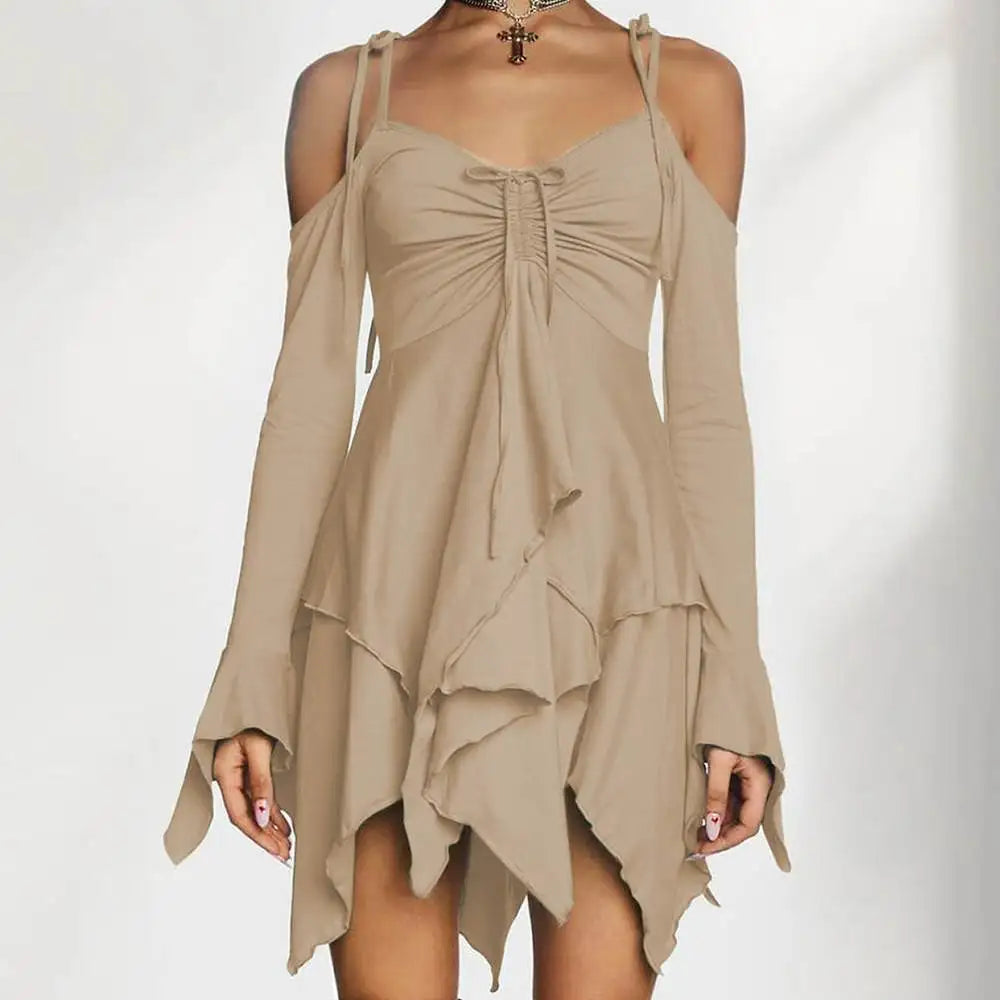 🔥 50% OFF 🖤 Midnight Siren Asymmetry Dress