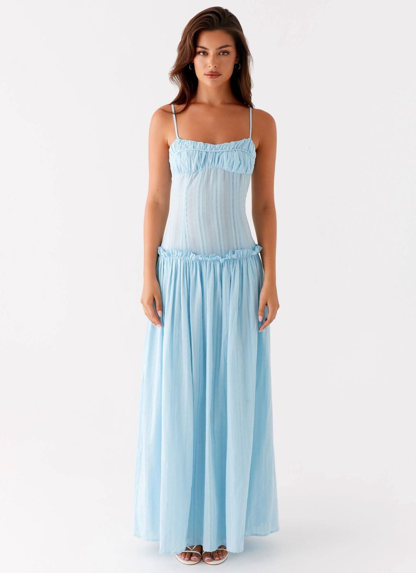 Skyblue Smocked Maxi Dress Everyday